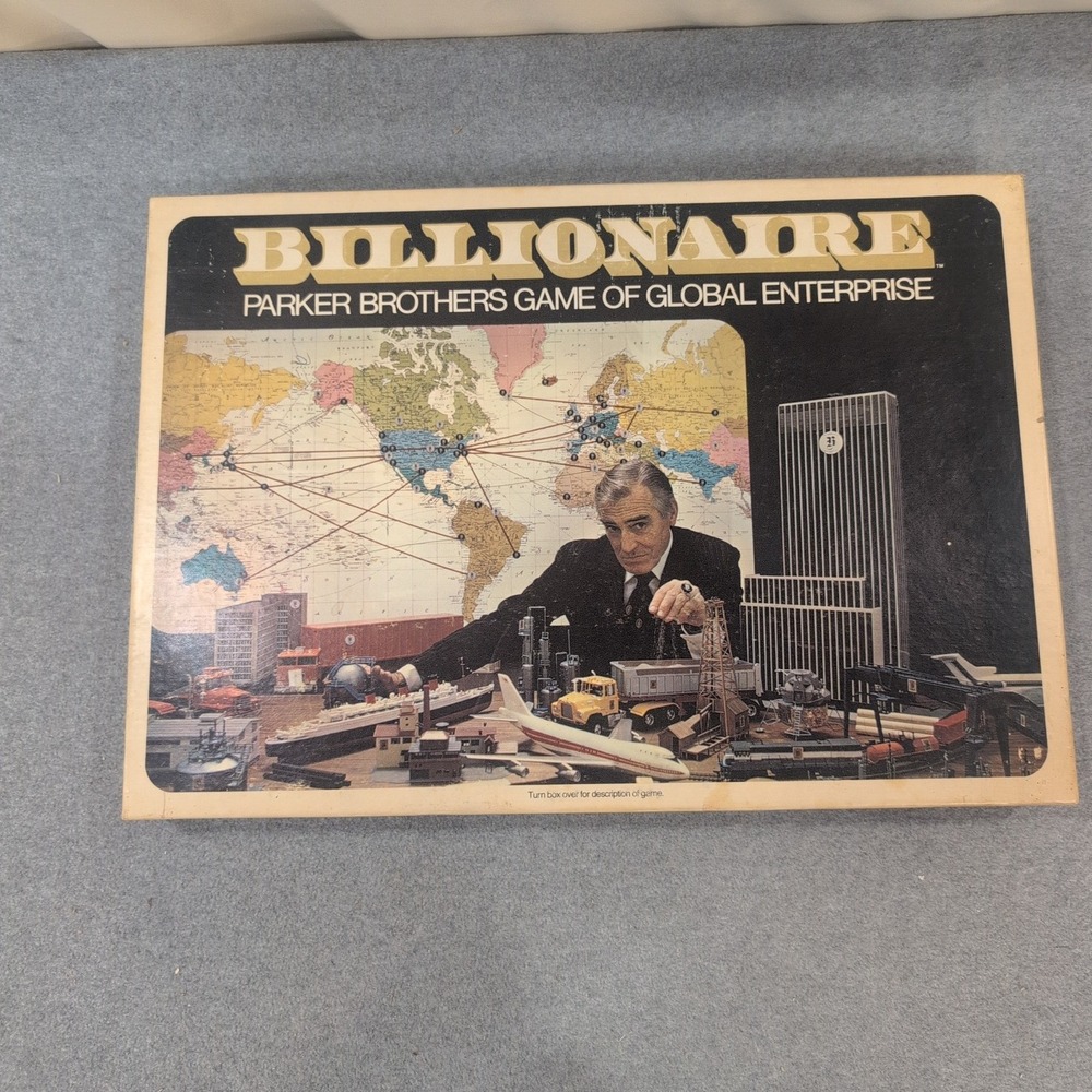 Vintage 1973 Billionaire Parker Brothers Game of Global Enterprise Complete - Picture 9 of 9
